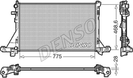 A_Радіатор NISSAN/OPEL/RENAULT NV400/Movano/Master "2,3 "10>> - знято з виробництва DENSO DRM23112