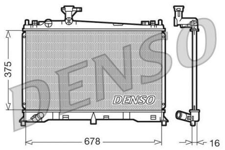 A_Радіатор MAZDA 6 "1,8-2,3 "02-08 DENSO DRM44010