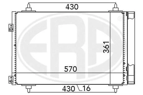 Радіатор кондиціонера ERA 667013