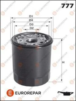 Фільтр масляний Citroen C1, Peugeot 107 (05-) EUROREPAR E149162