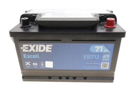 Стартерна батарея (акумулятор) EXIDE EB712