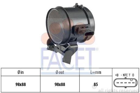 Расходомер воздуха (MAF) Mercedes-Benz C, E, S, GL, Sprinter, Vito (05-) (10.135 FACET 101355