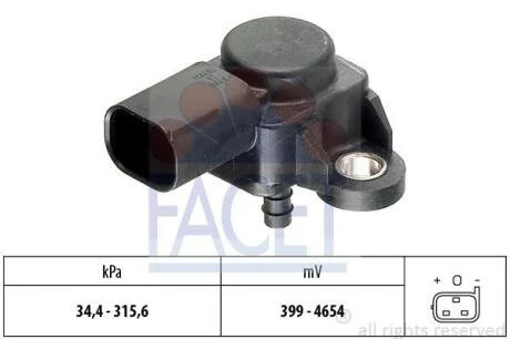 Датчик тиску повітря MB A, C, E, S, M, G, Sprinter (05-19)/Jeep Grand Cherokee (05-10) 3.0 CRD FACET 103165