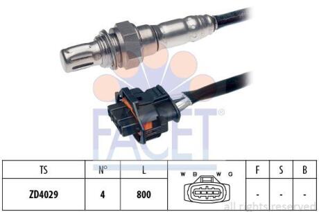 Датчик кисню (лямбда-зонд) Opel Astra G, Vectra C 1.8 16V (10.7342) FACET 107342