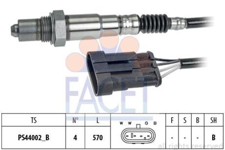 Датчик кисню (лямбда-зонд) Fiat 500 (08-)/Opel Combo D (12-) 1.4i (10.8237) FACET 108237