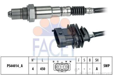Датчик кисню (лямбда-зонд) Chevrolet Aveo II, Cruze/Opel Astra, Vectra, Insignia 1.2i, 1.4i (10.8362) FACET 108362