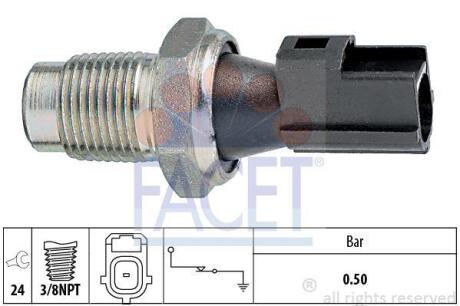 Датчик тиску оливи (0,5bar/1 конт/черный) MONDEO 2.2-3.0 00-07 (7.0148) FACET 70148