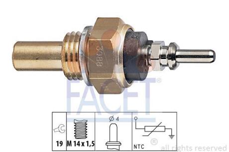 Датчик температури MB W124/W201/ W202 1.8-6.0 83-03 (7.3088) FACET 73088