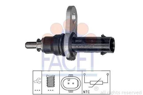 Датчик температури Audi Q7/Touareg 3.0TDi 10-/Crafter 2.0TDi 16-/Golf 2.0GTi 13- (7.3356) FACET 73356