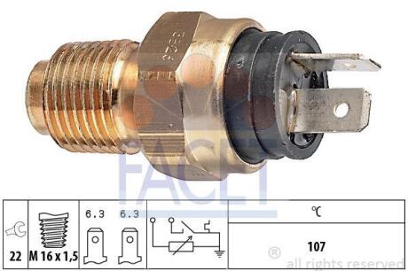 Датчик вмикання вентилятора Ducato 2.5-2.8D/TD/Jumper/Boxer 2.8HDi (02-) (7.3526) FACET 73526
