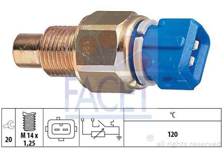 Датчик вмикання вентилятора Partner 1.8/1.9D (120C)/Scudo/Ducato (7.3558) FACET 73558
