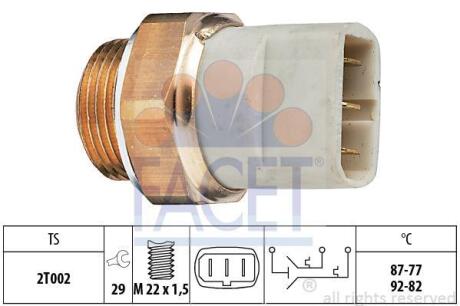 Датчик вмикання вентилятора Audi A8/ VW T4 1.8-6.0 90-03 (7.5626) FACET 75626