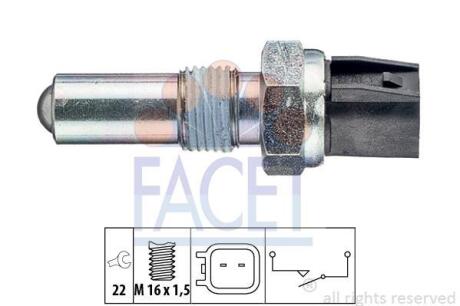 Датчик заднего хода Ford Focus (04-), Fiesta (01-), Tourneo (14-) 5-speed MT (7. FACET 76283