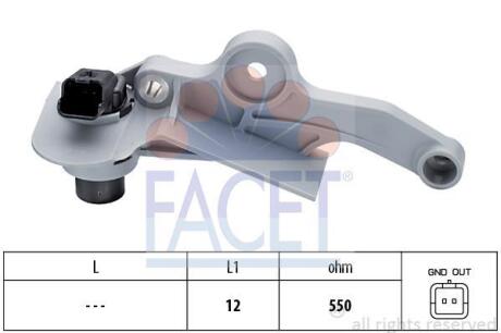 Датчик обертів коленвала Citroen C4 i 1.6 16v (04-11) (9.0299) FACET 90299