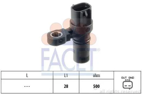 Датчик обертів коленвала Opel Astra G/H 92-10 1.4-2.2 (9.0441) FACET 90441