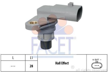 Датчик обертів коленвала Fiat Doblo/Ducato / Opel Combo 1.6-2.0 D/CDTI (10-) (9.0626) FACET 90626