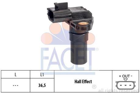 Датчик обертів коленвала Citroen DS4 1.6 hdi 110 (11-15) (9.0649) FACET 90649
