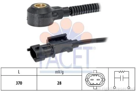 Датчик детонації Hyundai Accent, i20, i30 (14-)/KIA Ceed, Rio (13-) 1.4 Mpi, CVVT, LPG FACET 93252