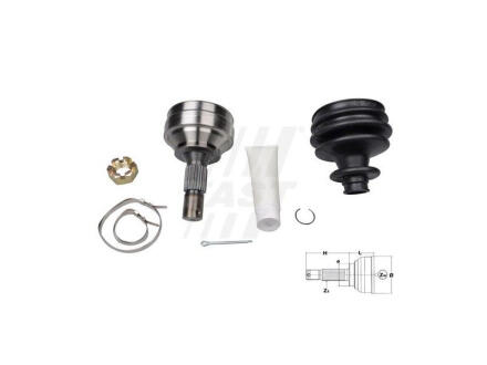 ШРКШ зовнішній Peugeot Partner /Citroen Berlingo 1.6 HDI (08-) FAST FT25089K