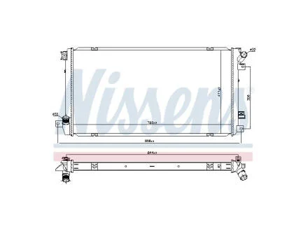 Радіатор охолодження двигуна Renault Master/Opel Movano A 2.5 DCI (98-) (06-) FAST FT55567