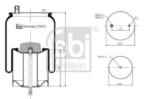 Подушка амортизуюча FEBI BILSTEIN 35675