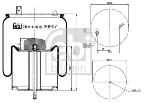 Подушка амортизуюча FEBI BILSTEIN 39907