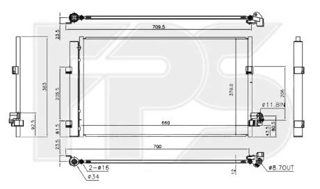 Конденсатор кондиціонера FPS FP 14 K476