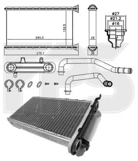 Радіатор пічки FPS FP 14 N254