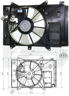 Вентилятор радіатора (в зборі) FPS FP 44 W150