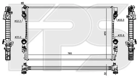Радіатор охолодження FPS FP 55 A828