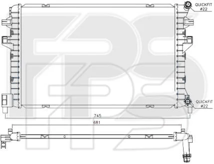 Радіатор охолодження FPS FP 64 A165