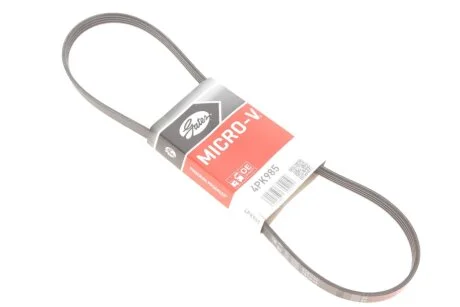 Ремінь генератора поліклиновий Gates 4PK985