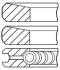 Комплект кілець на поршень GOETZE 08-443500-00 (фото 1)