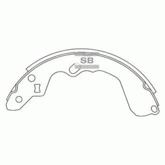 Тормозная колодка задняя CARENS/CLARUS 95-00/SPECTRA (Корея) Hi-Q Hi-Q (SANGSIN) SA079