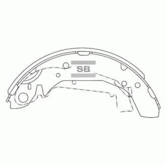 Тормозная колодка задняя EF SONATA 02-05/MATRIX/OPTIMA (Корея) Hi-Q Hi-Q (SANGSIN) SA111