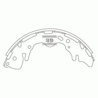 Колодка гальм. барабан. HYUNDAI STRAREX H1 03- задн. (SANGSIN) Hi-Q (SANGSIN) SA130