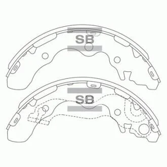Колодки гальмівні барабан Sangsin Hi-Q (SANGSIN) SA155