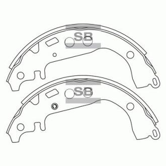Колодки тормозные задние (барабанного типа) Toyota Corola (04-) Hi-Q (SANGSIN) SA169