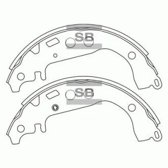 Колодки тормозные задние (барабанного типа) Toyota Corola (04-) Hi-Q (SANGSIN) SA169