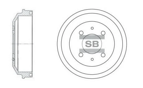 Тормозной барабан задний ACCENT 99-05 (Корея) Hi-Q Hi-Q (SANGSIN) SD1007