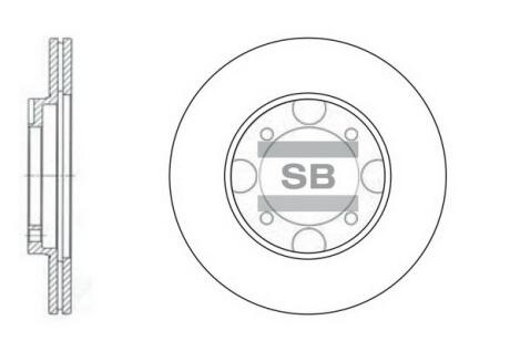 Тормозной диск передний ELANTRA 93-99 (Корея) Hi-Q Hi-Q (SANGSIN) SD1013