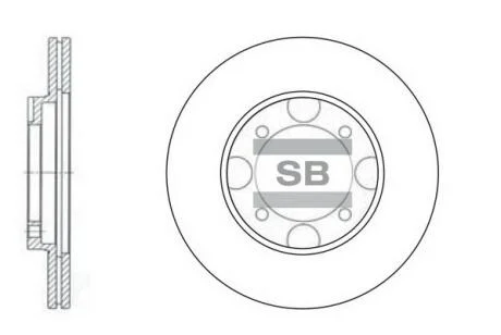 Тормозной диск передний ELANTRA 93-99 (Корея) Hi-Q Hi-Q (SANGSIN) SD1013
