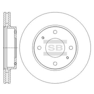 Тормозной диск передний SONATA EF 02- (Корея) Hi-Q Hi-Q (SANGSIN) SD1044