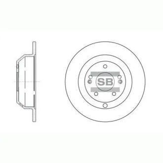 Диск гальмівний HYUNDAI SANTAFE II(CM), III(2.0 3.3) задн. (SANGSIN) Hi-Q (SANGSIN) SD1072