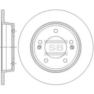 Диск гальмівний HYUNDAI VELOSTER 1.6 GDI, 1.6 T-GDI задн. (SANGSIN) Hi-Q (SANGSIN) SD1085