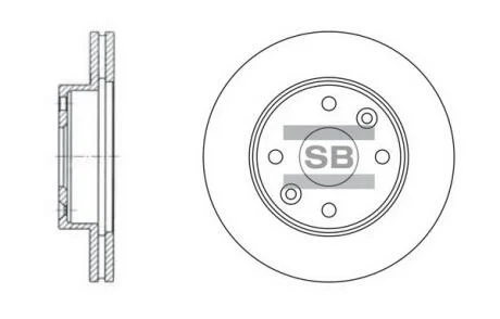 Тормозной диск передний RIO SF (Корея) Hi-Q Hi-Q (SANGSIN) SD2012