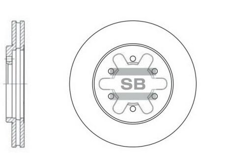 Тормозной диск передний NISSAN PICKUP 02-06 (Корея) Hi-Q Hi-Q (SANGSIN) SD4206