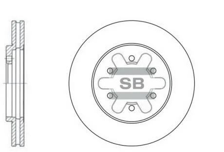 Тормозной диск передний NISSAN PICKUP 02-06 (Корея) Hi-Q Hi-Q (SANGSIN) SD4206