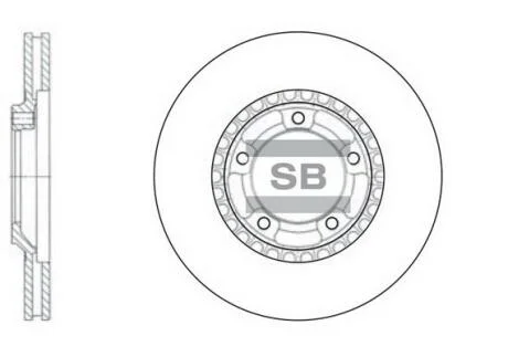 Тормозной диск передний MITSUBISHI L200 (KT) 1.6/2.0 (Корея) Hi-Q Hi-Q (SANGSIN) SD4301