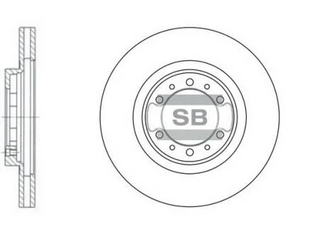 Тормозной диск передний MITSUBISHI PAJERO II (Корея) Hi-Q Hi-Q (SANGSIN) SD4305